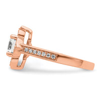 Load image into Gallery viewer, 14k Rose Gold Semi-Mount Diamond Round Center Engagement Ring
