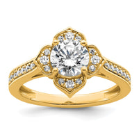 Load image into Gallery viewer, 14k Semi-Mount Diamond Round Center Engagement Ring
