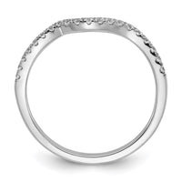 Load image into Gallery viewer, 14k White Gold 1/5 carat Diamond Contoured Complete Wedding Band
