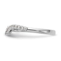 Load image into Gallery viewer, 14k White Gold 1/5 carat Diamond Contoured Complete Wedding Band
