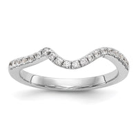 Load image into Gallery viewer, 14k White Gold 1/5 carat Diamond Contoured Complete Wedding Band
