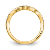 Load image into Gallery viewer, 14k Yellow Gold 1/5 carat Diamond Contoured Complete Wedding Band
