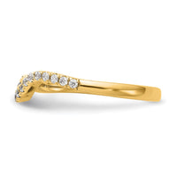Load image into Gallery viewer, 14k Yellow Gold 1/5 carat Diamond Contoured Complete Wedding Band
