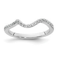 Load image into Gallery viewer, 14k White Gold 1/4 carat Diamond Contoured Complete Wedding Band
