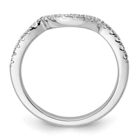 Load image into Gallery viewer, 14k White Gold 1/3 carat Diamond Contoured Complete Wedding Band
