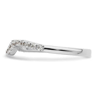 Load image into Gallery viewer, 14k White Gold 1/3 carat Diamond Contoured Complete Wedding Band
