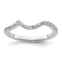 Load image into Gallery viewer, 14k White Gold 1/3 carat Diamond Contoured Complete Wedding Band
