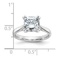 Load image into Gallery viewer, 14kw 2.5ct 8.0mm G H I True Light Moissanite Cushion-cut Solitaire Eng. Rin
