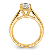 Load image into Gallery viewer, 14k 2ct. 9x7mm D E F Pure Light Moissanite Oval Solitaire Eng. Ring
