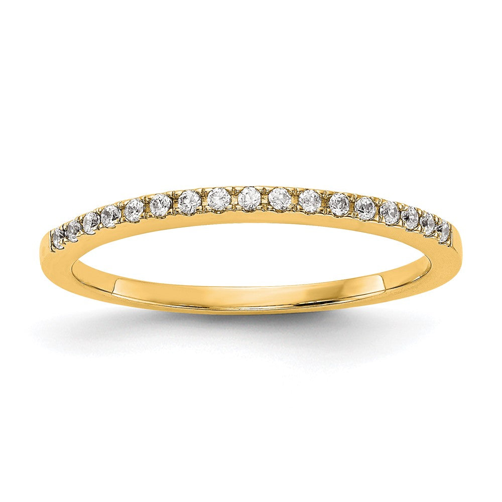 14k Yellow Gold 1/4 carat Diamond Complete Wedding Band