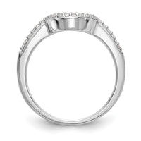 Load image into Gallery viewer, 14k White Gold 1/6 carat Diamond Contoured Complete Wedding Band

