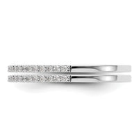 Load image into Gallery viewer, 14k White Gold 1/4 carat Diamond Set of 2 Complete Wedding Bands
