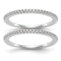 Load image into Gallery viewer, 14k White Gold 1/4 carat Diamond Set of 2 Complete Wedding Bands
