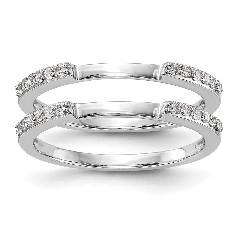 14k White Gold 1/4 carat Diamond Set of 2 Complete Wedding Bands