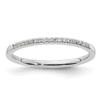 Load image into Gallery viewer, 14k White Gold 1/10 carat Diamond Complete Wedding Band
