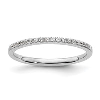 Load image into Gallery viewer, 14k White Gold 1/10 carat Diamond Complete Wedding Band
