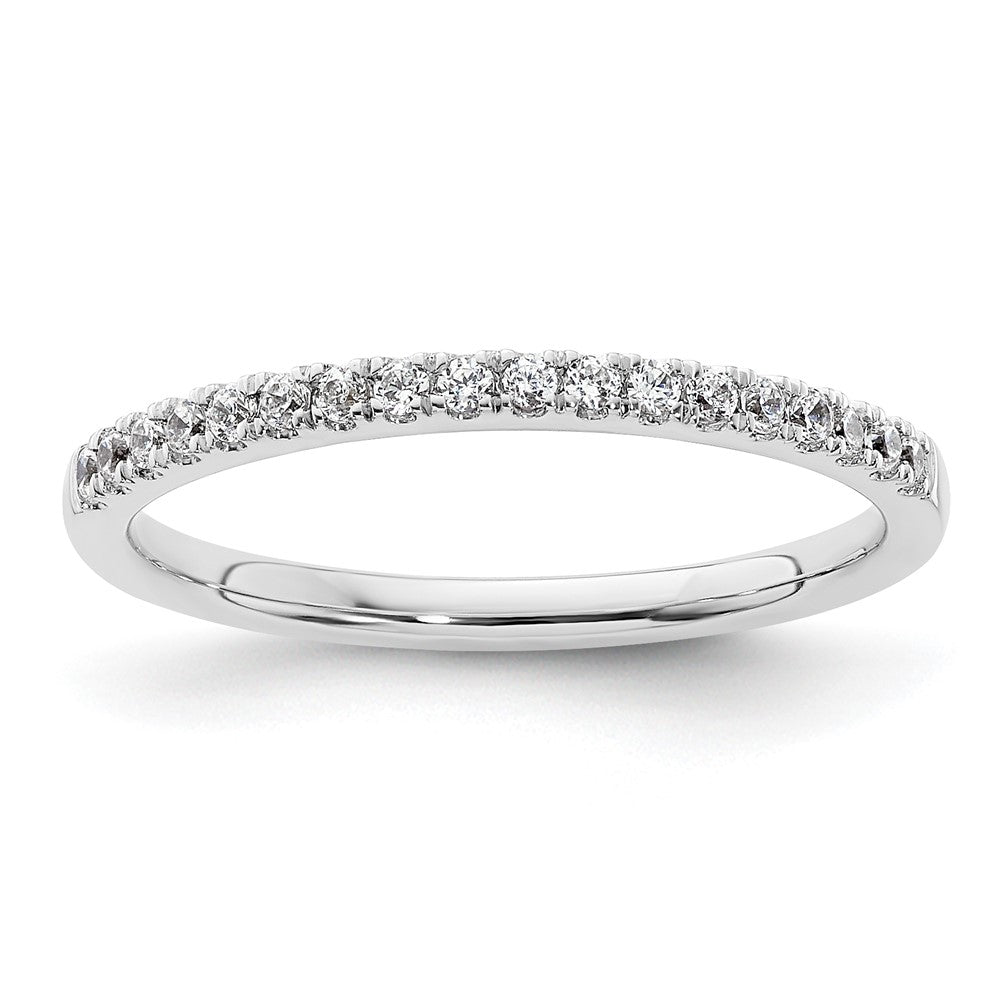 14k White Gold 1/5 carat Diamond Complete Wedding Band