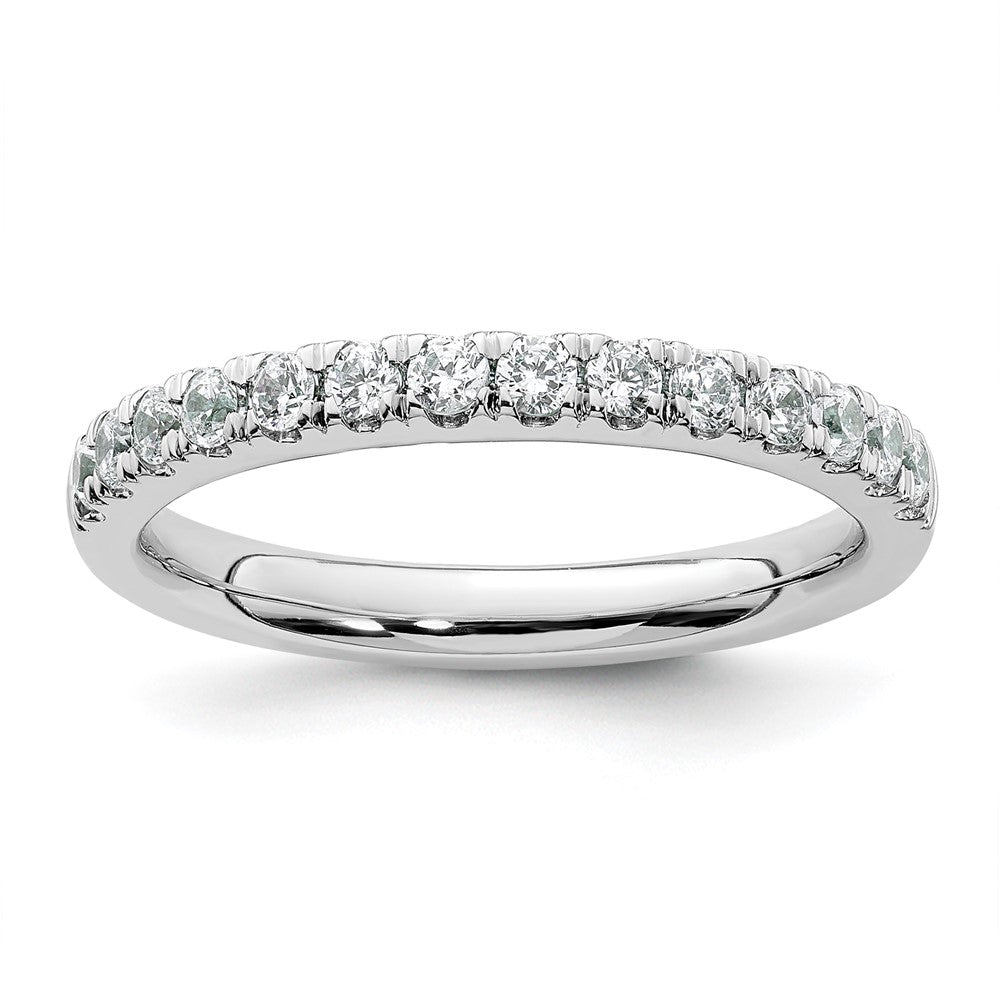 14k White Gold 3/8 carat Diamond Complete Wedding Band
