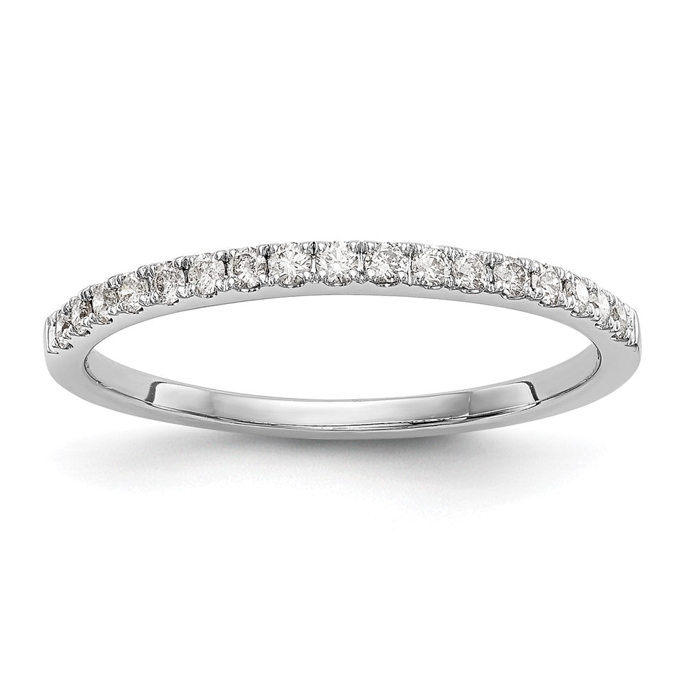 14K White Gold 1/6 carat Diamond Complete Wedding Band