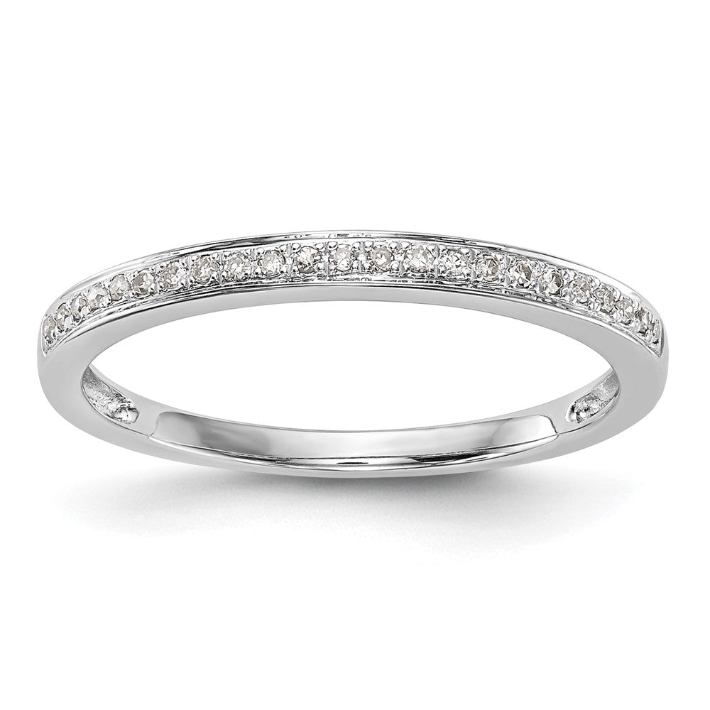 14k White Gold 1/15 carat Diamond Complete Wedding Band
