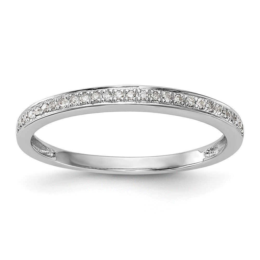 14k White Gold 1/15 carat Diamond Complete Wedding Band