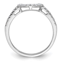 Load image into Gallery viewer, 14k White Gold 1/5 carat Diamond Contoured Complete Wedding Band
