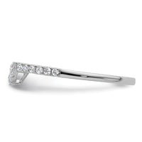 Load image into Gallery viewer, 14k White Gold 1/5 carat Diamond Contoured Complete Wedding Band
