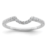 Load image into Gallery viewer, 14k White Gold 1/5 carat Diamond Contoured Complete Wedding Band
