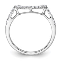 Load image into Gallery viewer, 14k White Gold 1/3 carat Diamond Contoured Complete Wedding Band
