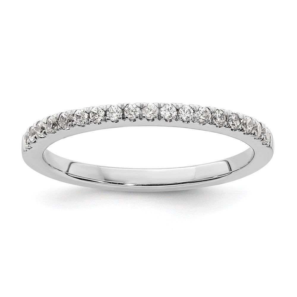 14k White Gold 1/5 carat Diamond Complete Wedding Band
