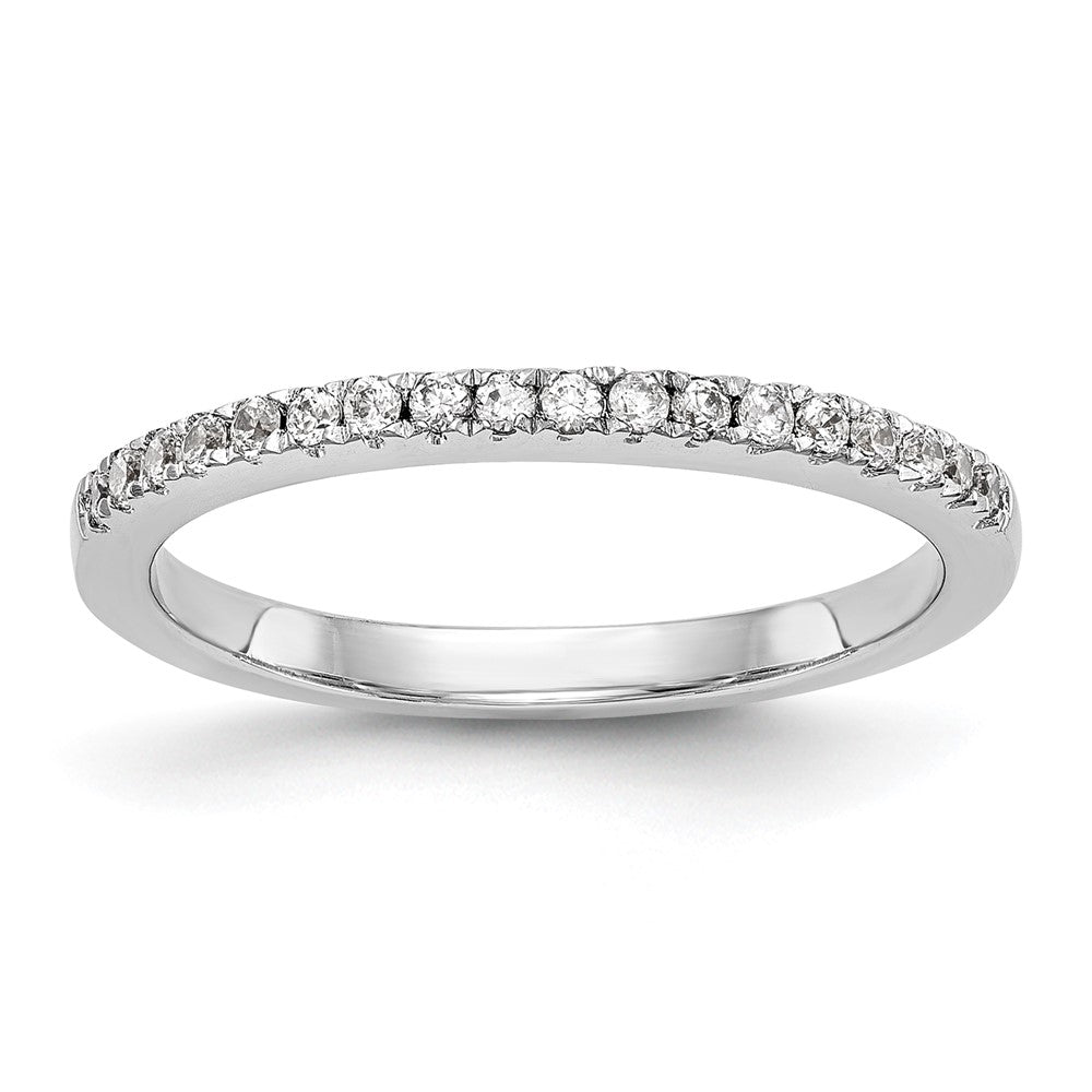 14k White Gold 1/4 carat Diamond Complete Wedding Band