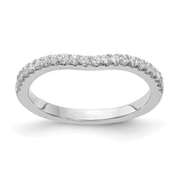 Load image into Gallery viewer, 14k White Gold 1/5 carat Diamond Contoured Complete Wedding Band

