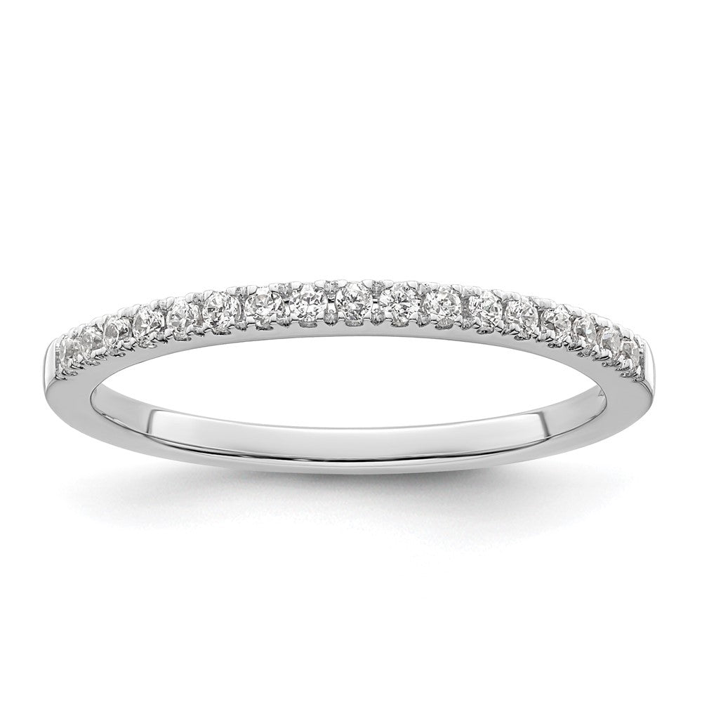 14k White Gold 1/6 carat Diamond Complete Wedding Band