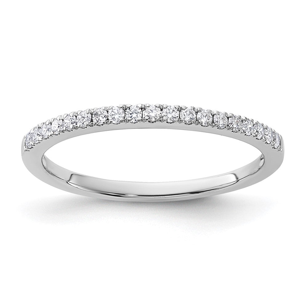 14k White Gold 1/5 carat Diamond Complete Wedding Band