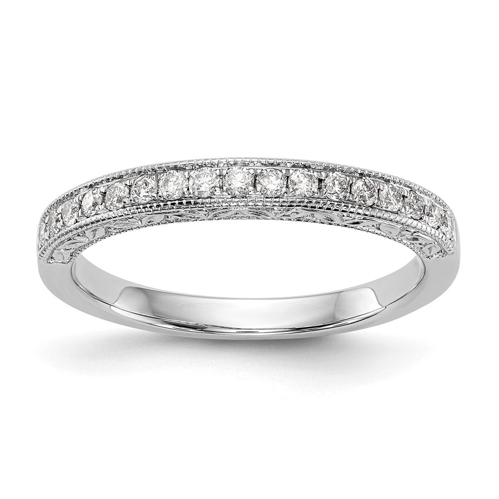 14k White Gold 1/4 carat Diamond Complete Wedding Band