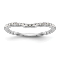 Load image into Gallery viewer, 14k White Gold 1/8 carat Diamond Complete Wedding Band

