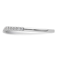 Load image into Gallery viewer, 14k White Gold 1/5 carat Diamond Contoured Complete Wedding Band

