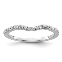 Load image into Gallery viewer, 14k White Gold 1/5 carat Diamond Contoured Complete Wedding Band

