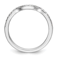Load image into Gallery viewer, 14k White Gold 1/4 carat Diamond Contoured Complete Wedding Band
