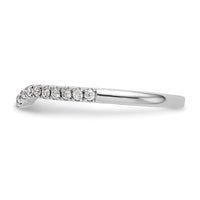 Load image into Gallery viewer, 14k White Gold 1/4 carat Diamond Contoured Complete Wedding Band
