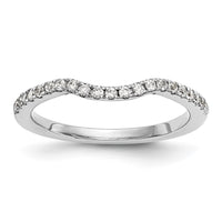 Load image into Gallery viewer, 14k White Gold 1/4 carat Diamond Contoured Complete Wedding Band

