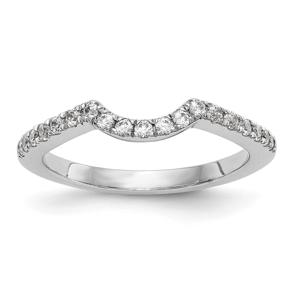 14k White Gold Diamond Wedding Band
