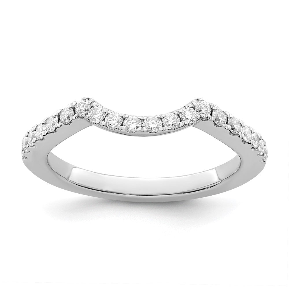 14k White Gold Diamond Wedding Band