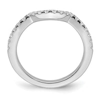Load image into Gallery viewer, 14k White Gold 1/2 carat Diamond Contoured Complete Wedding Band
