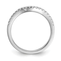 Load image into Gallery viewer, 14k White Gold 1/5 carat Diamond Contoured Complete Wedding Band
