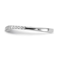 Load image into Gallery viewer, 14k White Gold 1/5 carat Diamond Contoured Complete Wedding Band
