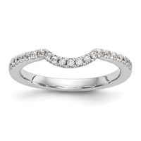 Load image into Gallery viewer, 14k White Gold 1/4 carat Diamond Contoured Complete Wedding Band

