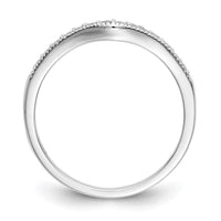 Load image into Gallery viewer, 14k White Gold 1/6 carat Diamond Contoured Complete Wedding Band
