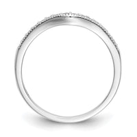 Load image into Gallery viewer, 14k White Gold 1/6 carat Diamond Contoured Complete Wedding Band
