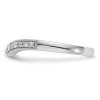 Load image into Gallery viewer, 14k White Gold 1/6 carat Diamond Contoured Complete Wedding Band
